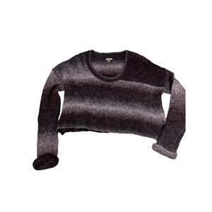 Ecote purple stripe cropped knit sweater size S